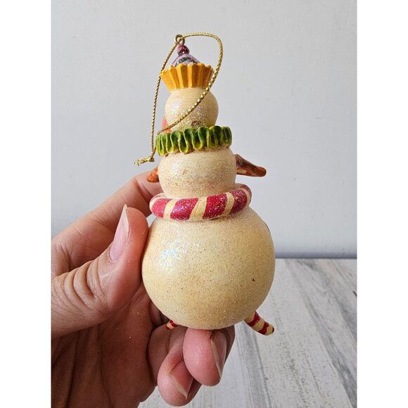 Vintage dept 56 glitter lollipop snowman sparkle pastel Xmas tree - Picture 5 of 9